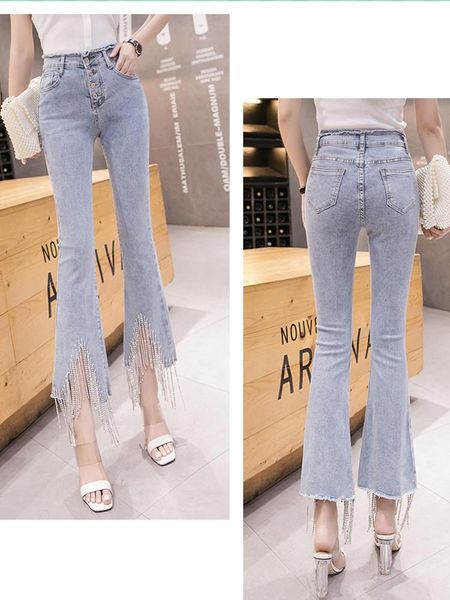 women's pants & capris 2021 spring flare set auger jeans woman denim trousers vintage women clothes fall high waist stretchy, Black;white
women's pants & capris 2021 spring flare set auger jeans woman denim trousers vintage women clothes fall high waist stretchy, Black;white