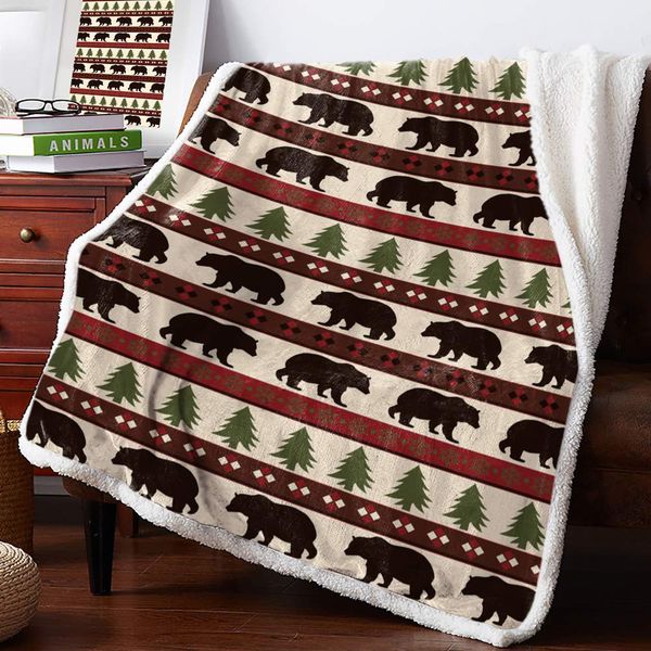 bear and xmas tree stripes sherpa flannel throw blankets thick reversible plush fleece blanket for bed couch sofa decor
bear and xmas tree stripes sherpa flannel throw blankets thick reversible plush fleece blanket for bed couch sofa decor