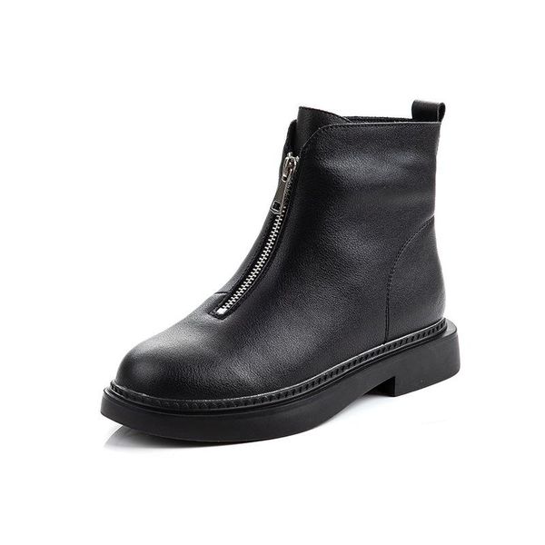 boots women autumn and winter genuine leather women's shoes zipper short plush, Black
boots women autumn and winter genuine leather women's shoes zipper short plush, Black