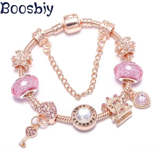 link, chain boosbiy design rose gold snake charm bracelet diy love heart key & lock brand for women romantic gift, Black
link, chain boosbiy design rose gold snake charm bracelet diy love heart key & lock brand for women romantic gift, Black