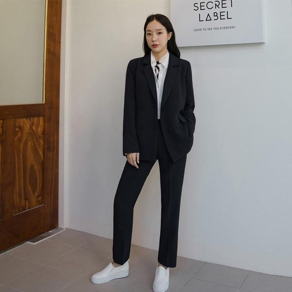 women's two piece pants 2 outfits for women black suit female spring fashion temperament straight-leg pantstwo sets of tide, White
women's two piece pants 2 outfits for women black suit female spring fashion temperament straight-leg pantstwo sets of tide, White