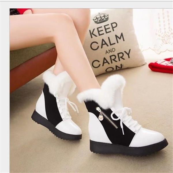 boots women platform winter shoes snow keep warm ankle with thick fur heels botas mujer, Black
boots women platform winter shoes snow keep warm ankle with thick fur heels botas mujer, Black
