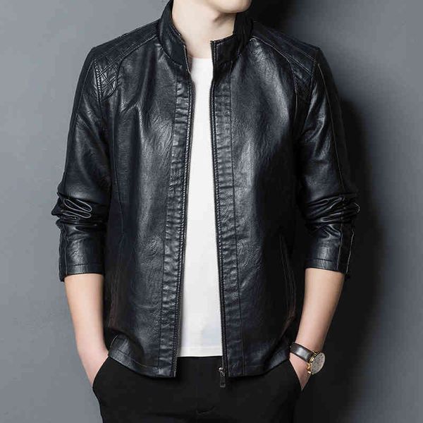 men's leather & faux jacket male biker, slim leather comfortable for fall 9087, Black
men's leather & faux jacket male biker, slim leather comfortable for fall 9087, Black