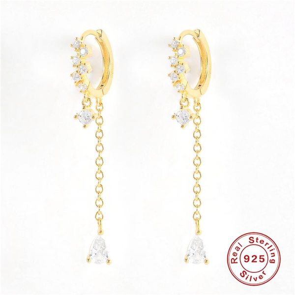 hoop & huggie luxury 925 sterling silver white crystal long earrings for women girls wedding party gifts fine jewelry prata original, Golden;silver
hoop & huggie luxury 925 sterling silver white crystal long earrings for women girls wedding party gifts fine jewelry prata original, Golden;silver