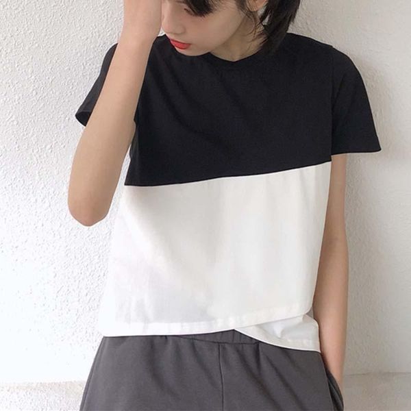 t shirt women tshirt summer 2021 vintage summer personality irregular patchwork color cotton short sleeve t-shirt clothing pink, White
t shirt women tshirt summer 2021 vintage summer personality irregular patchwork color cotton short sleeve t-shirt clothing pink, White
