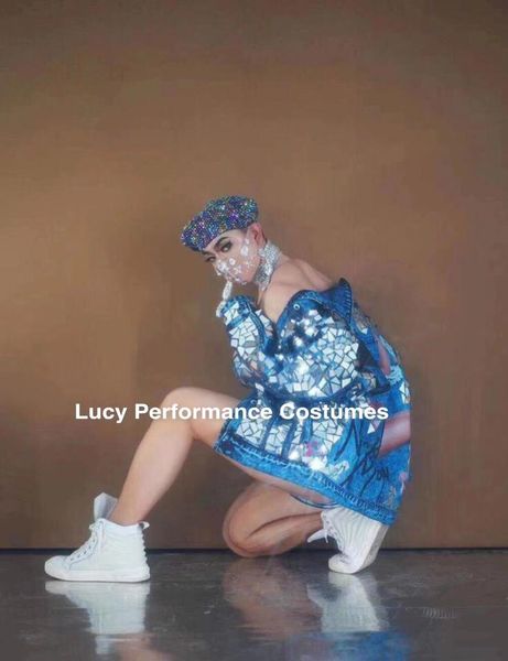 european and american denim jacket suit fashion bar female singer autumn winter lead dance performance clothes stage wear, Black;red
european and american denim jacket suit fashion bar female singer autumn winter lead dance performance clothes stage wear, Black;red