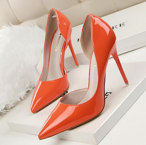 women pumps patent leather shallow high heels woman shoe pointed toe high heels wedding shoes, Black
women pumps patent leather shallow high heels woman shoe pointed toe high heels wedding shoes, Black