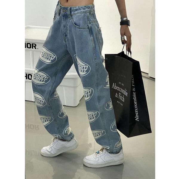 women's jeans 2021 retro women trousers loose street clothes letter printing high harajuku y2k fashion trend b214, Blue
women's jeans 2021 retro women trousers loose street clothes letter printing high harajuku y2k fashion trend b214, Blue