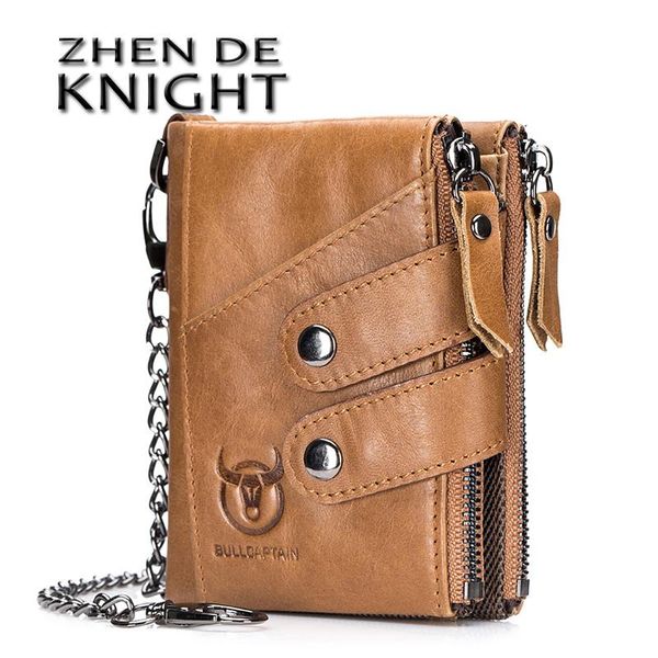 quality genuine leather men wallet brand zipper man purse vintage cow leather male card coin bag with iron chain, Red;black
quality genuine leather men wallet brand zipper man purse vintage cow leather male card coin bag with iron chain, Red;black
