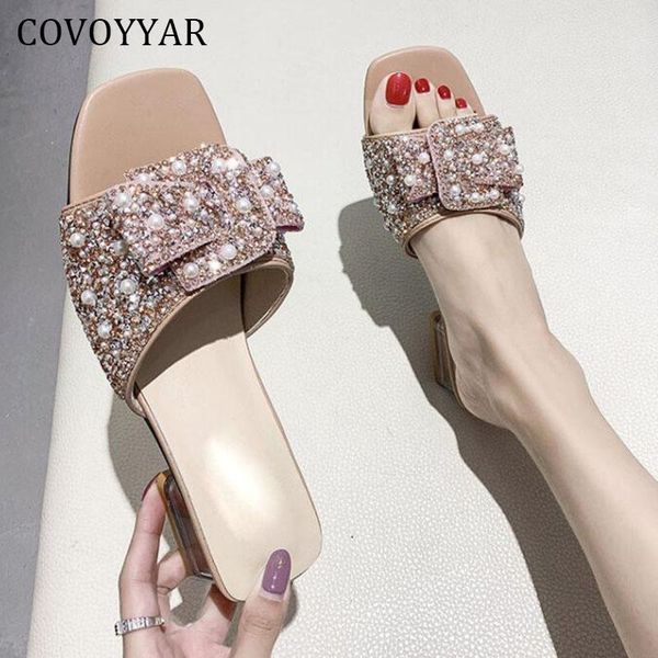 slippers covoyyar women shoes mules sandals slides 2021 summer woman pearl bow low heels outside square heel beach wsl196, Black
slippers covoyyar women shoes mules sandals slides 2021 summer woman pearl bow low heels outside square heel beach wsl196, Black
