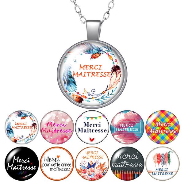 le français merci maîtresse thank you round pendant necklace 25mm glass cabochon silver color jewelry women party birthday gift
le français merci maîtresse thank you round pendant necklace 25mm glass cabochon silver color jewelry women party birthday gift