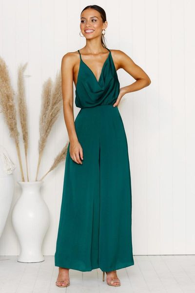 women's jumpsuits & rompers 2021 summer sling solid color deep v jumpsuit chiffon straight bodysuit european and american fashion cloth, Black;white
women's jumpsuits & rompers 2021 summer sling solid color deep v jumpsuit chiffon straight bodysuit european and american fashion cloth, Black;white