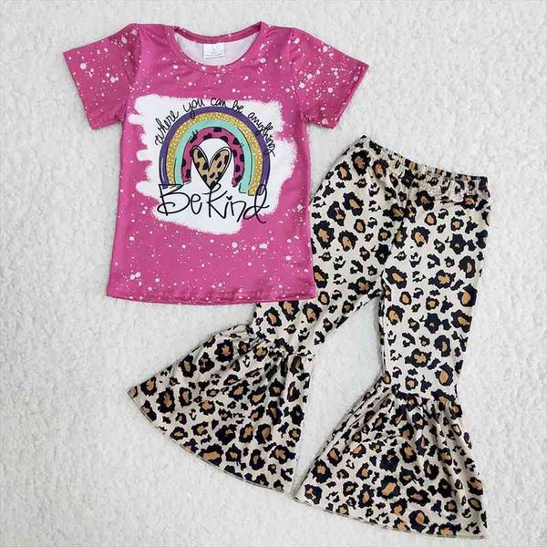 selling kids boutique short sleeve outifts girl rainbow printed t shirt bells 2pieces set toddlers clothes with leopard, White
selling kids boutique short sleeve outifts girl rainbow printed t shirt bells 2pieces set toddlers clothes with leopard, White