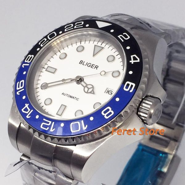 wristwatches bliger 44mm white dial blue ceramic bezel mechanical luxury luminous watch stainless miyota automatic movement men's, Slivery;brown
wristwatches bliger 44mm white dial blue ceramic bezel mechanical luxury luminous watch stainless miyota automatic movement men's, Slivery;brown