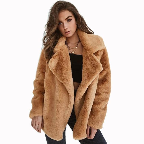 women's jackets 2021 women winter plush coat soft fur turn down collar warm outwear casual female flannel pink coats, Black;brown
women's jackets 2021 women winter plush coat soft fur turn down collar warm outwear casual female flannel pink coats, Black;brown