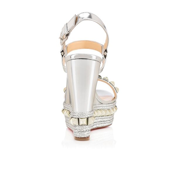 prowow rivet platform wedges sandals super high heel summer women shoes ankle buckle round open toe cut out silver sandals, Black
prowow rivet platform wedges sandals super high heel summer women shoes ankle buckle round open toe cut out silver sandals, Black