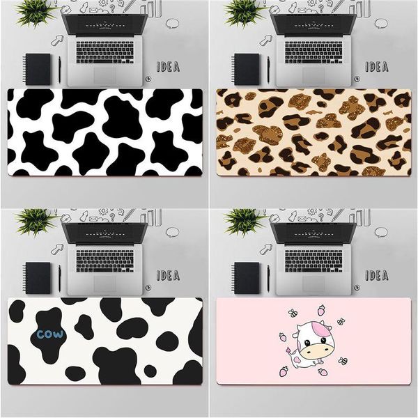 mouse pads & wrist rests fhnblj cartoon cow natural rubber gaming mousepad desk mat large pad keyboards
