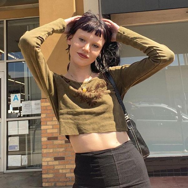 women's t-shirt y2k aesthetic fairy grunge long sleeve female vintage crop women autumn basic tees shirt pullovers, White
women's t-shirt y2k aesthetic fairy grunge long sleeve female vintage crop women autumn basic tees shirt pullovers, White