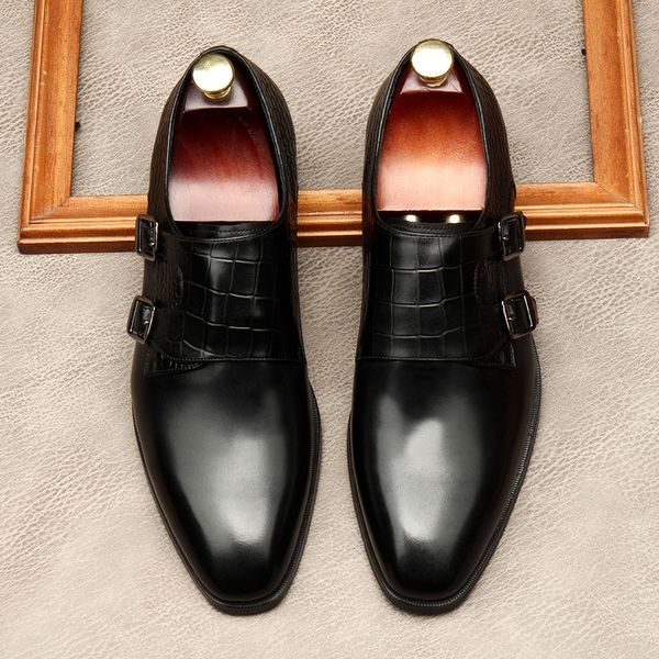 european gentleman monk strap formal shoes genuine leather square head men dress loafers shoes black male party wedding shoe
european gentleman monk strap formal shoes genuine leather square head men dress loafers shoes black male party wedding shoe