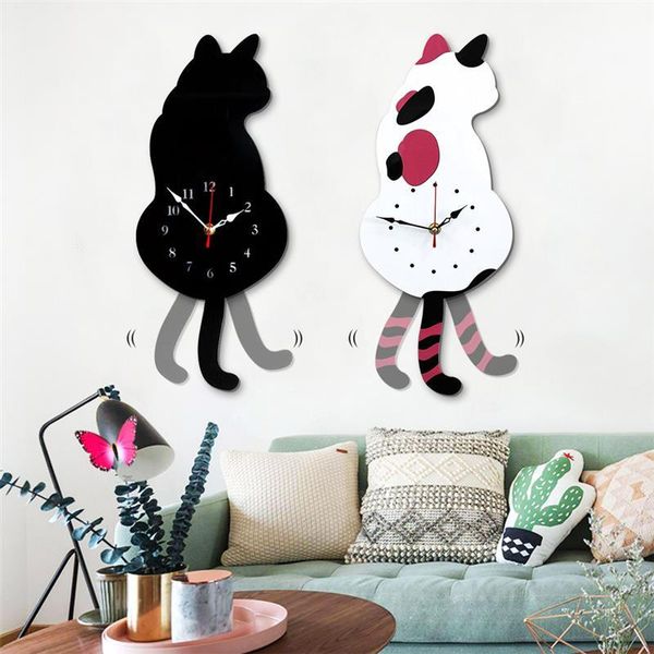 wall clocks 1pcs tail cat clock kids bedroom decoration unique gift creative cartoon mute diy y823
wall clocks 1pcs tail cat clock kids bedroom decoration unique gift creative cartoon mute diy y823