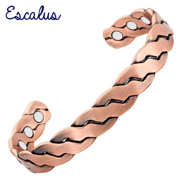 escalus health powerful antique copper women magnetic bangles men bio healing fashion bracelet geometric wristband charm q0720, Black
escalus health powerful antique copper women magnetic bangles men bio healing fashion bracelet geometric wristband charm q0720, Black