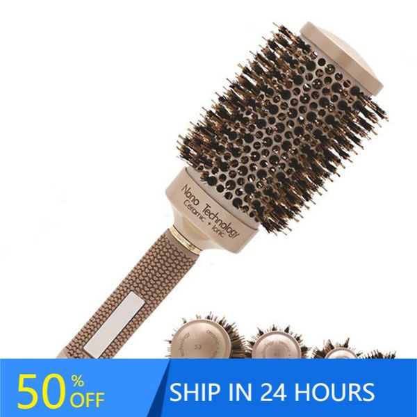 hair brushes 4 sizes professional salon styling tools round comb hairdressing curling ceramic iron barrel 20#826, Silver
hair brushes 4 sizes professional salon styling tools round comb hairdressing curling ceramic iron barrel 20#826, Silver