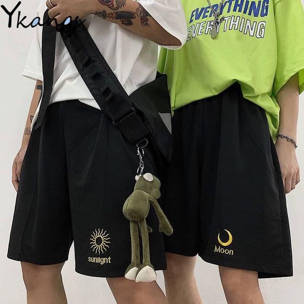 women's shorts 2021 summer sun moon print black harajuku bf casual students sports fashion pants running high waist, White;black
women's shorts 2021 summer sun moon print black harajuku bf casual students sports fashion pants running high waist, White;black