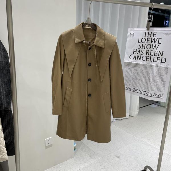 women's jackets spring and autumn leather clothes medium long slim coat sheep skin 2021, Black;brown
women's jackets spring and autumn leather clothes medium long slim coat sheep skin 2021, Black;brown