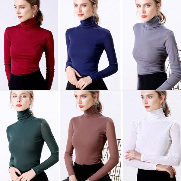 autumn womens pullover turtleneck blouse shirt long sleeve 2021 elasticity red women casual shirts women's blouses &, White
autumn womens pullover turtleneck blouse shirt long sleeve 2021 elasticity red women casual shirts women's blouses &, White