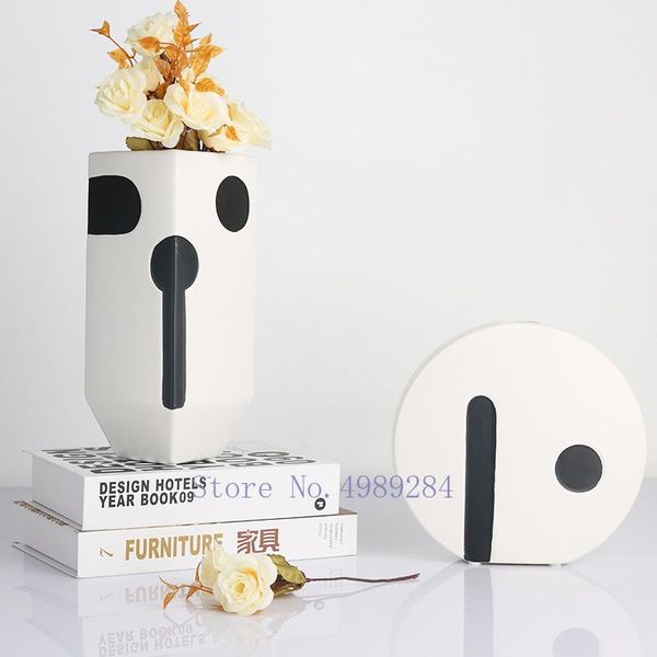 creative ceramic vase black and white geometric abstraction flower modern home decoration arrangement accessories vases
creative ceramic vase black and white geometric abstraction flower modern home decoration arrangement accessories vases