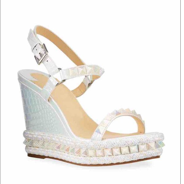 summer women high heels sandals luxury red bottom pyraclou iridescent spike wedge espadrille sandal lady heel pumps wedges white, Black
summer women high heels sandals luxury red bottom pyraclou iridescent spike wedge espadrille sandal lady heel pumps wedges white, Black
