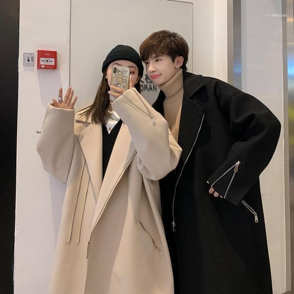 men's wool & blends 2021 autumn winter men casual coat thicken woolen trench oversized male solid classic overcoat long jackets d1811, Black
men's wool & blends 2021 autumn winter men casual coat thicken woolen trench oversized male solid classic overcoat long jackets d1811, Black