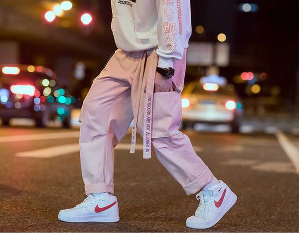 2021summer streetwear hip hop cargo pants men women ribbon letter embroidery japanese joggers trousers casual harem pink men's, Black
2021summer streetwear hip hop cargo pants men women ribbon letter embroidery japanese joggers trousers casual harem pink men's, Black