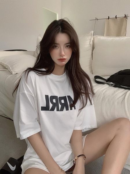 summer casual loose all-match inner jacket mid-length letter print round neck t-shirt women women's, White
summer casual loose all-match inner jacket mid-length letter print round neck t-shirt women women's, White