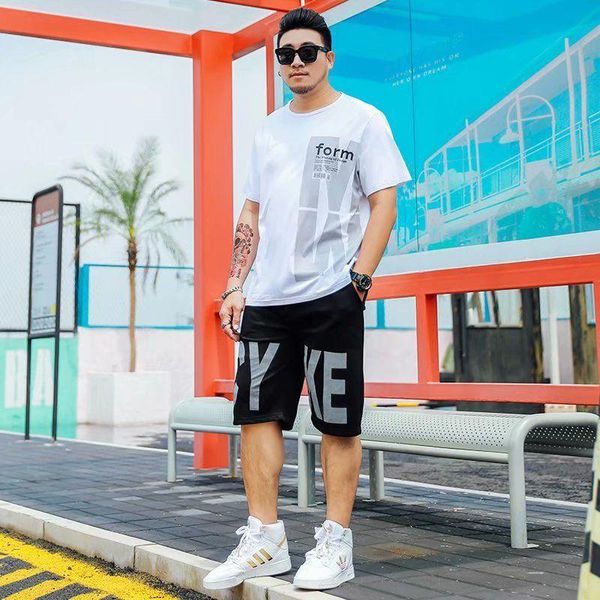 big size men's summer trend fatter and loose short sleeve t-shirt casual sports shorts suit tracksuits, Gray
big size men's summer trend fatter and loose short sleeve t-shirt casual sports shorts suit tracksuits, Gray