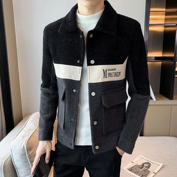 men's wool & blends korean autumn jacket men lapel outwear blend trench coat trendy abrigo largo hombre winter, Black
men's wool & blends korean autumn jacket men lapel outwear blend trench coat trendy abrigo largo hombre winter, Black