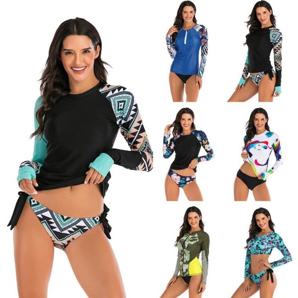 one-piece suits two piece rashguard women long sleeve swimwear floral print surf wear plus size tankini swimsuit shorts diving shirt rash gu
one-piece suits two piece rashguard women long sleeve swimwear floral print surf wear plus size tankini swimsuit shorts diving shirt rash gu