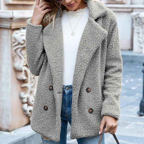 women's fur & faux winter coat women thick teddy lapel fluffy jackets female pockets warm plus size overcoat 5xl, Black
women's fur & faux winter coat women thick teddy lapel fluffy jackets female pockets warm plus size overcoat 5xl, Black