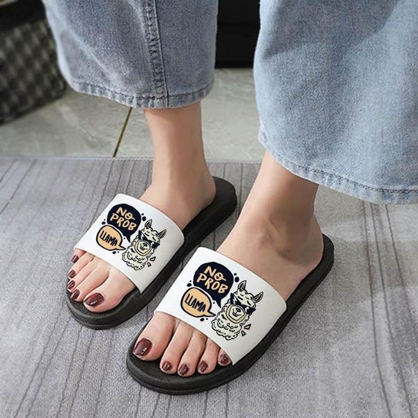 slippers 2021 women kawaii alpaca animal pattern summer beach fashion open toe sandals comfortable non-slip shoes, Black
slippers 2021 women kawaii alpaca animal pattern summer beach fashion open toe sandals comfortable non-slip shoes, Black