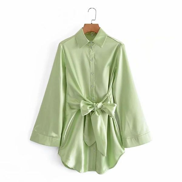 casual dresses elegant light green women shirt dress with belt bow tie long sleeve basic single breasted high waist fashion streetwear, Black;gray
casual dresses elegant light green women shirt dress with belt bow tie long sleeve basic single breasted high waist fashion streetwear, Black;gray