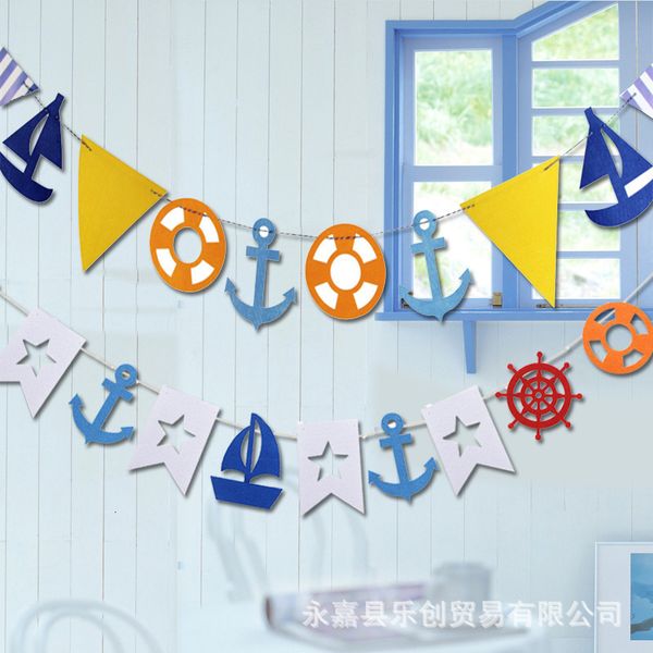 felt cloth ocean theme sailboat creative brace decoration party flag pulling pendant shop layout space
felt cloth ocean theme sailboat creative brace decoration party flag pulling pendant shop layout space
