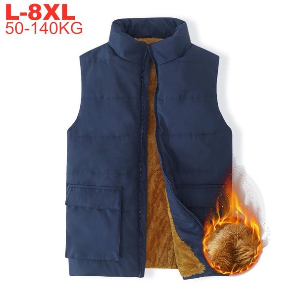 big jacket sleeveless men size 8xl 7xl 6xl men's winter fleece vest thicken warm waistcoat male vintage casual puffer vests coat, Black;white
big jacket sleeveless men size 8xl 7xl 6xl men's winter fleece vest thicken warm waistcoat male vintage casual puffer vests coat, Black;white