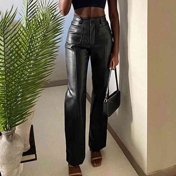 jean leather trousers of plutonium from fake leg drop women's clothes high waist in the leisure fashion elegant straight feminine stret, Blue
jean leather trousers of plutonium from fake leg drop women's clothes high waist in the leisure fashion elegant straight feminine stret, Blue