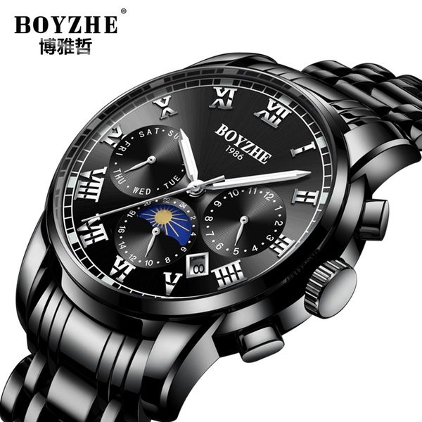 boyzhe watch luminous waterproof business sports automatic mechanical men's steel band watch, Slivery;brown
boyzhe watch luminous waterproof business sports automatic mechanical men's steel band watch, Slivery;brown
