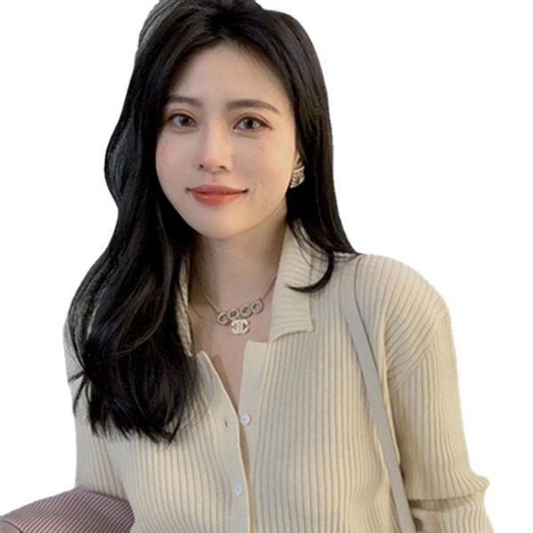 women's knits & tees beautana japanese cardigan sweater autumn solid turn down collar women knit coat slim aesthetic knitting yarn jump, White
women's knits & tees beautana japanese cardigan sweater autumn solid turn down collar women knit coat slim aesthetic knitting yarn jump, White