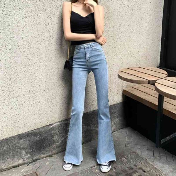 wqjgr spring and summer elastic high waisted jeans women flare pants full length mom jeans blue and black pants women 210329
wqjgr spring and summer elastic high waisted jeans women flare pants full length mom jeans blue and black pants women 210329