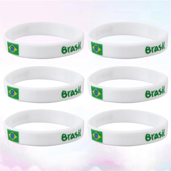5pcs country flag printed wristband chic silicone sports bracelet hand ring for game football match (england) wrist support, Black;red
5pcs country flag printed wristband chic silicone sports bracelet hand ring for game football match (england) wrist support, Black;red