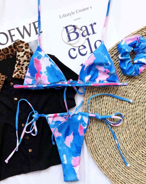 2021 tie dye micro thong female swimsuit women swimwear two-pieces bikini set with headband bather bathing suit swimin
2021 tie dye micro thong female swimsuit women swimwear two-pieces bikini set with headband bather bathing suit swimin