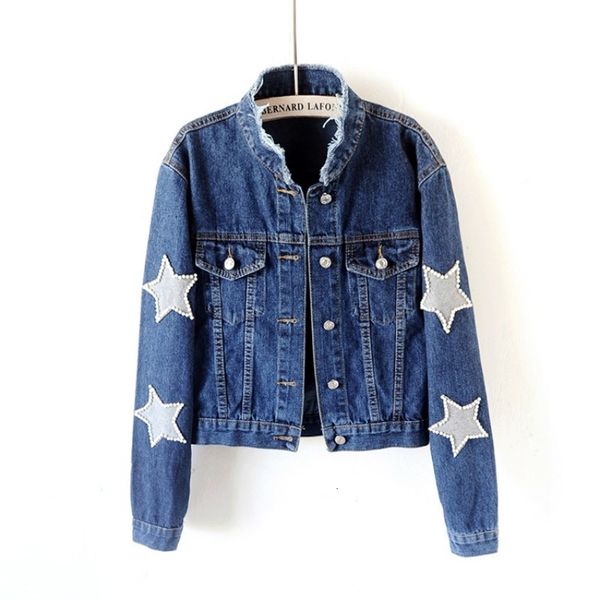 women's jackets casual women denim star-studded jacket fashion outward female coat streetwear unique breasted fringes short jean kst3, Black;brown
women's jackets casual women denim star-studded jacket fashion outward female coat streetwear unique breasted fringes short jean kst3, Black;brown