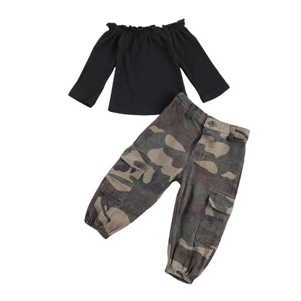 1-6y autumn spring children girls clothes set toddler kid ruffles off shoulder casual leopard pants outfits 210515, White
1-6y autumn spring children girls clothes set toddler kid ruffles off shoulder casual leopard pants outfits 210515, White